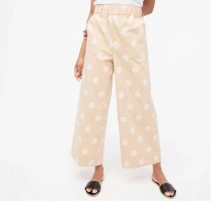 NWT J. Crew Pull On Wide Leg Chino Pants Sz L